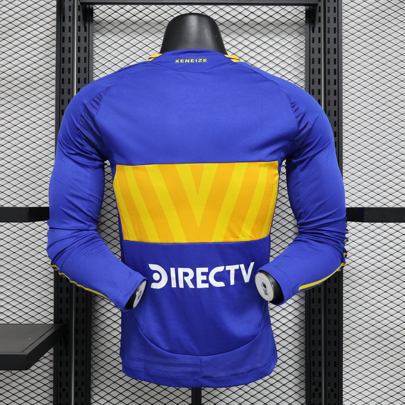 Camisa Boca Juniors Home 24/25 - Versão Jogador Manga Longa