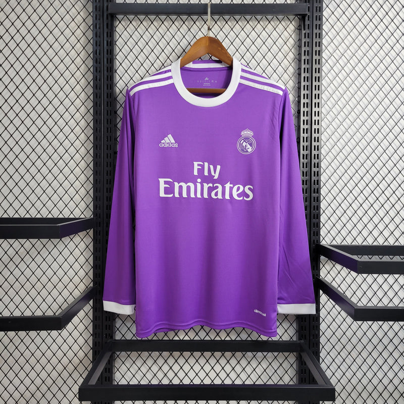 Camisa Real Madrid Away 17/18 - Versão Retro Manga Longa