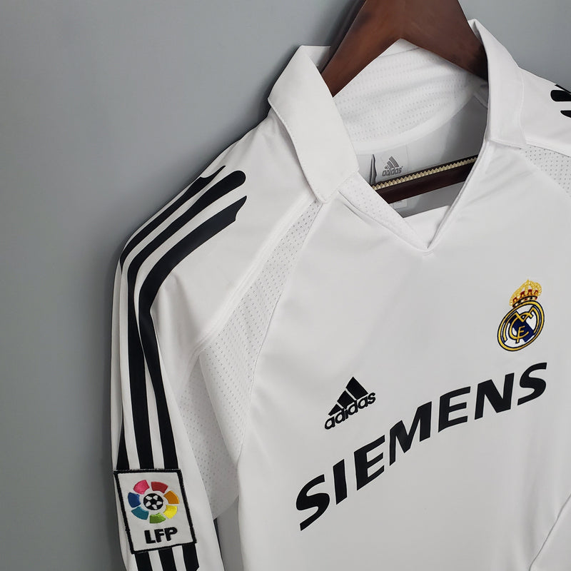 Camisa Real Madrid Home 05/06 - Versão Retro Manga Longa