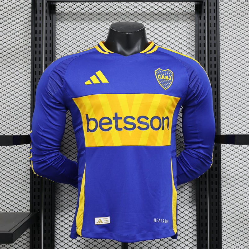 Camisa Boca Juniors Home 24/25 - Versão Jogador Manga Longa