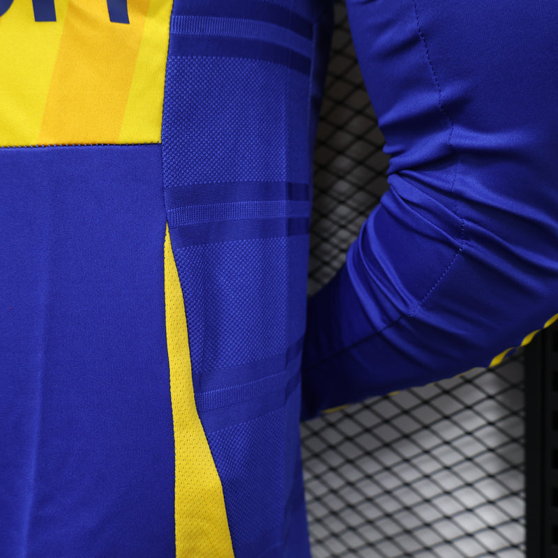 Camisa Boca Juniors Home 24/25 - Versão Jogador Manga Longa