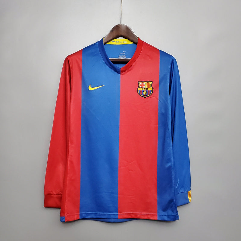 Camisa Barcelona Home 06/07 - Versão Retro Manga Longa