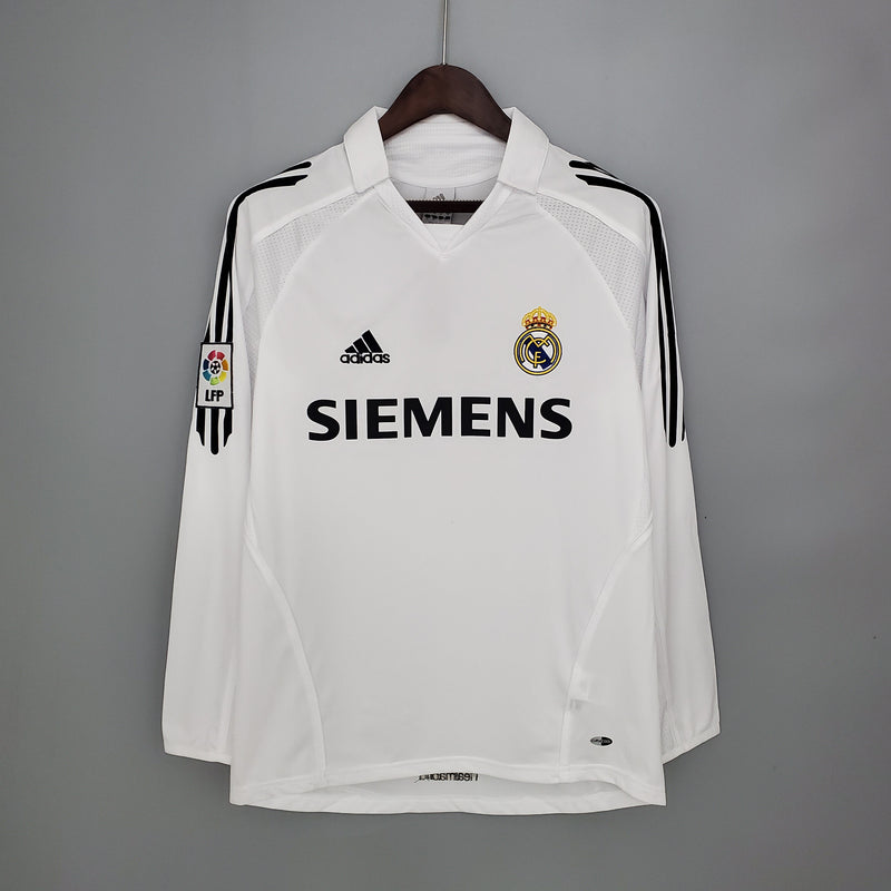 Camisa Real Madrid Home 05/06 - Versão Retro Manga Longa