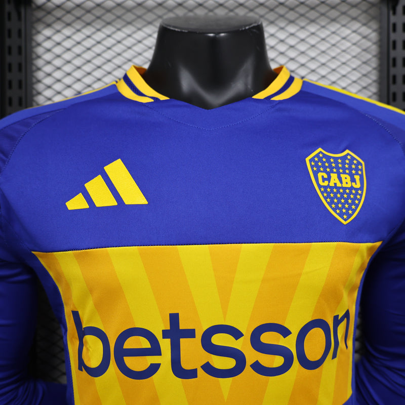 Camisa Boca Juniors Home 24/25 - Versão Jogador Manga Longa