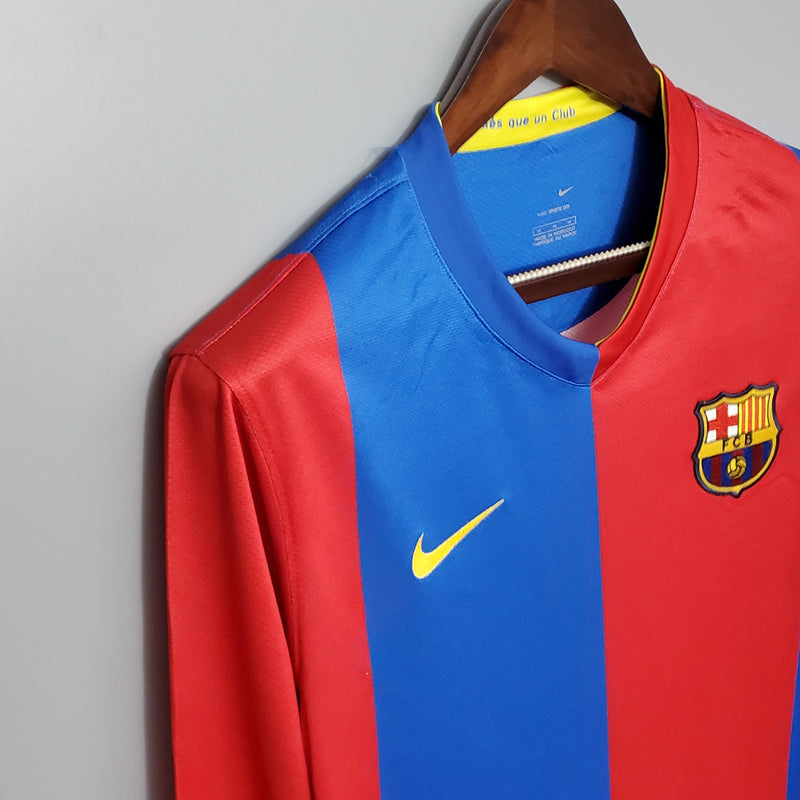 Camisa Barcelona Home 06/07 - Versão Retro Manga Longa