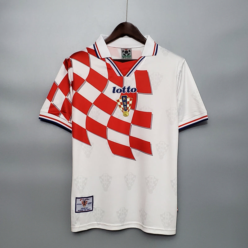 Camisa Croácia Home 1998 - Versão Retro