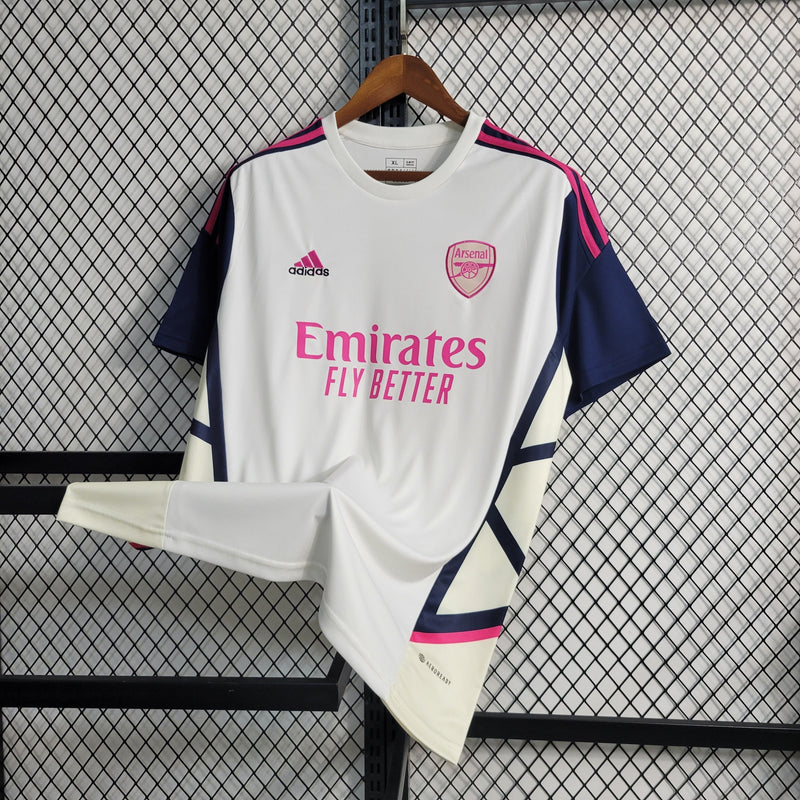 Camisa Arsenal Treino Branco 23/24 - Versão Torcedor