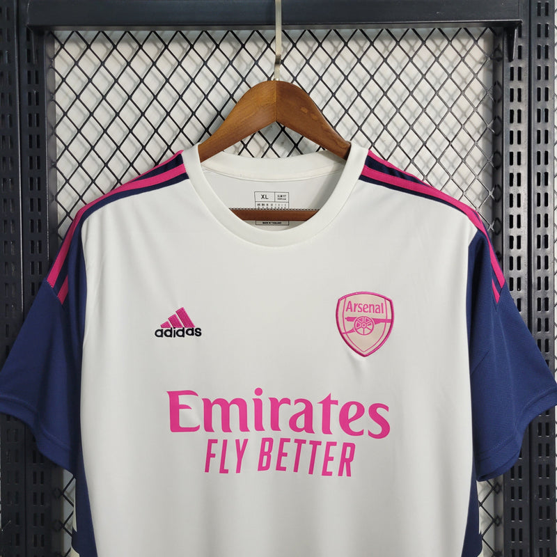 Camisa Arsenal Treino Branco 23/24 - Versão Torcedor