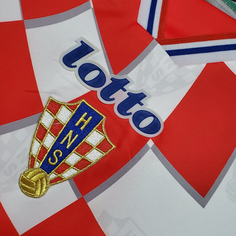 Camisa Croácia Home 1998 - Versão Retro