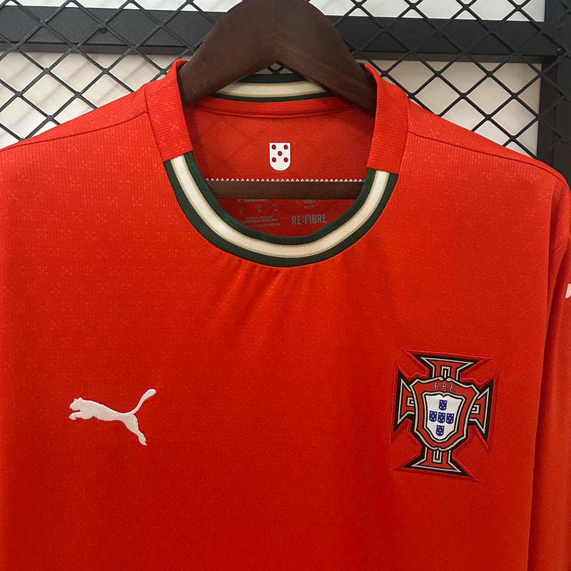 Camisa Portugal Home 25/26 - Versão Torcedor Manga Longa