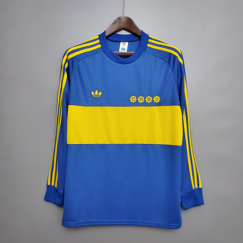 Camisa Boca Juniors Home 1981 - Versão Retro Manga Longa