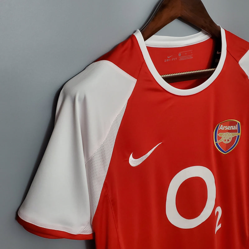 Camisa Arsenal Home 02/04 - Versão Retro