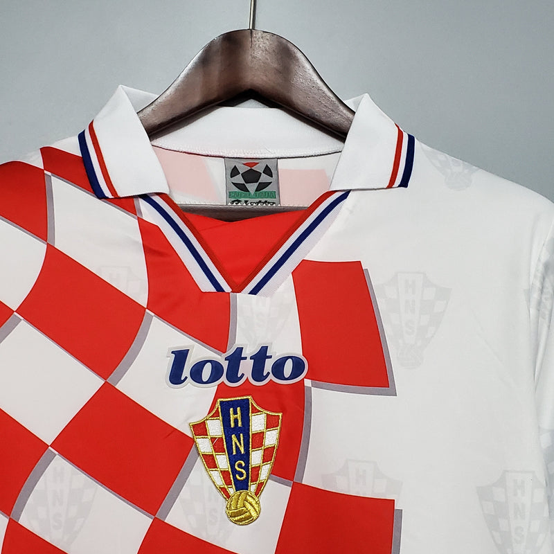 Camisa Croácia Home 1998 - Versão Retro
