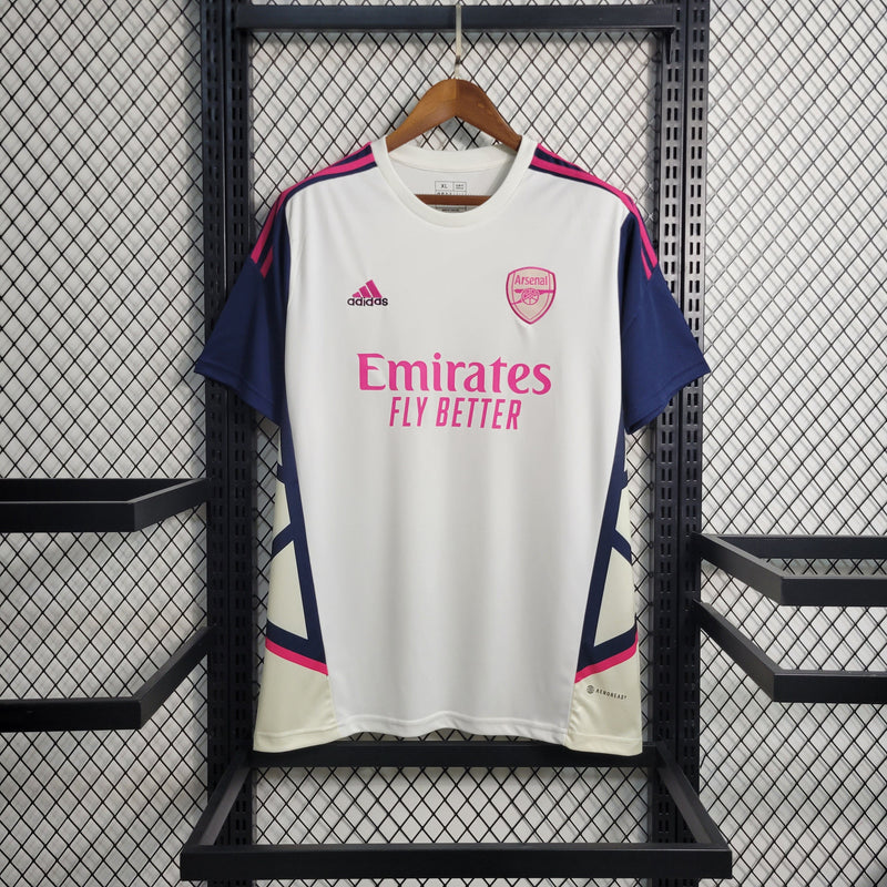 Camisa Arsenal Treino Branco 23/24 - Versão Torcedor