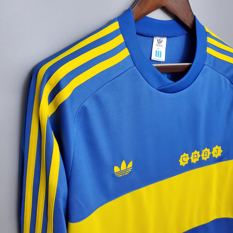 Camisa Boca Juniors Home 1981 - Versão Retro Manga Longa